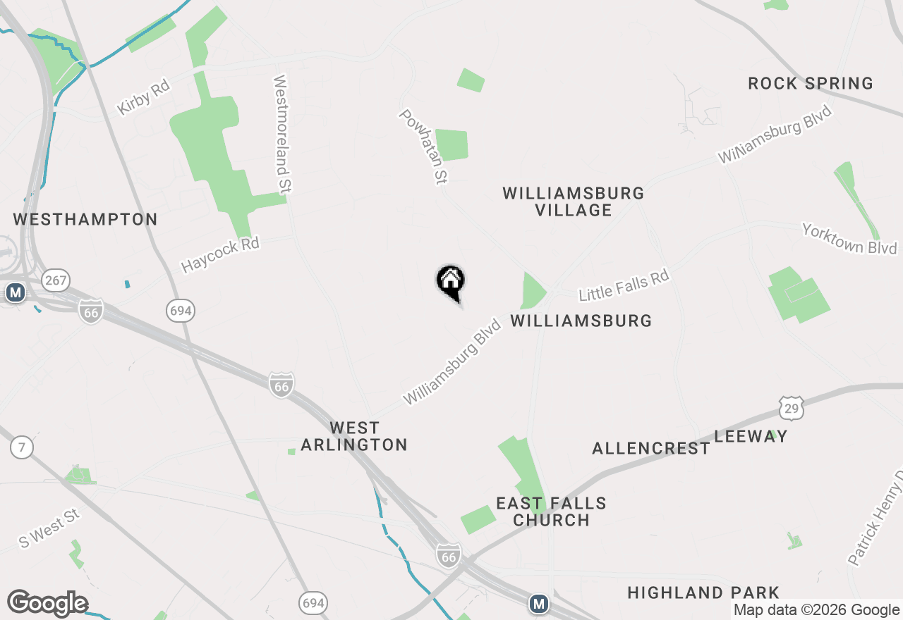 Map of 3212 N Rochester Street, Arlington, VA 22213