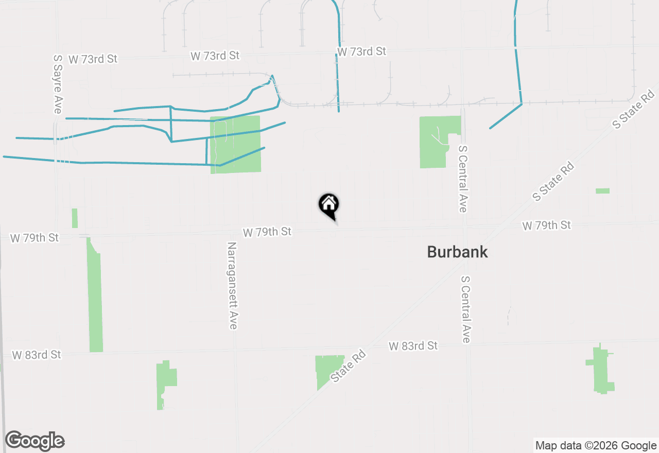 Map of 6040 W 79th Street, Burbank, IL 60459