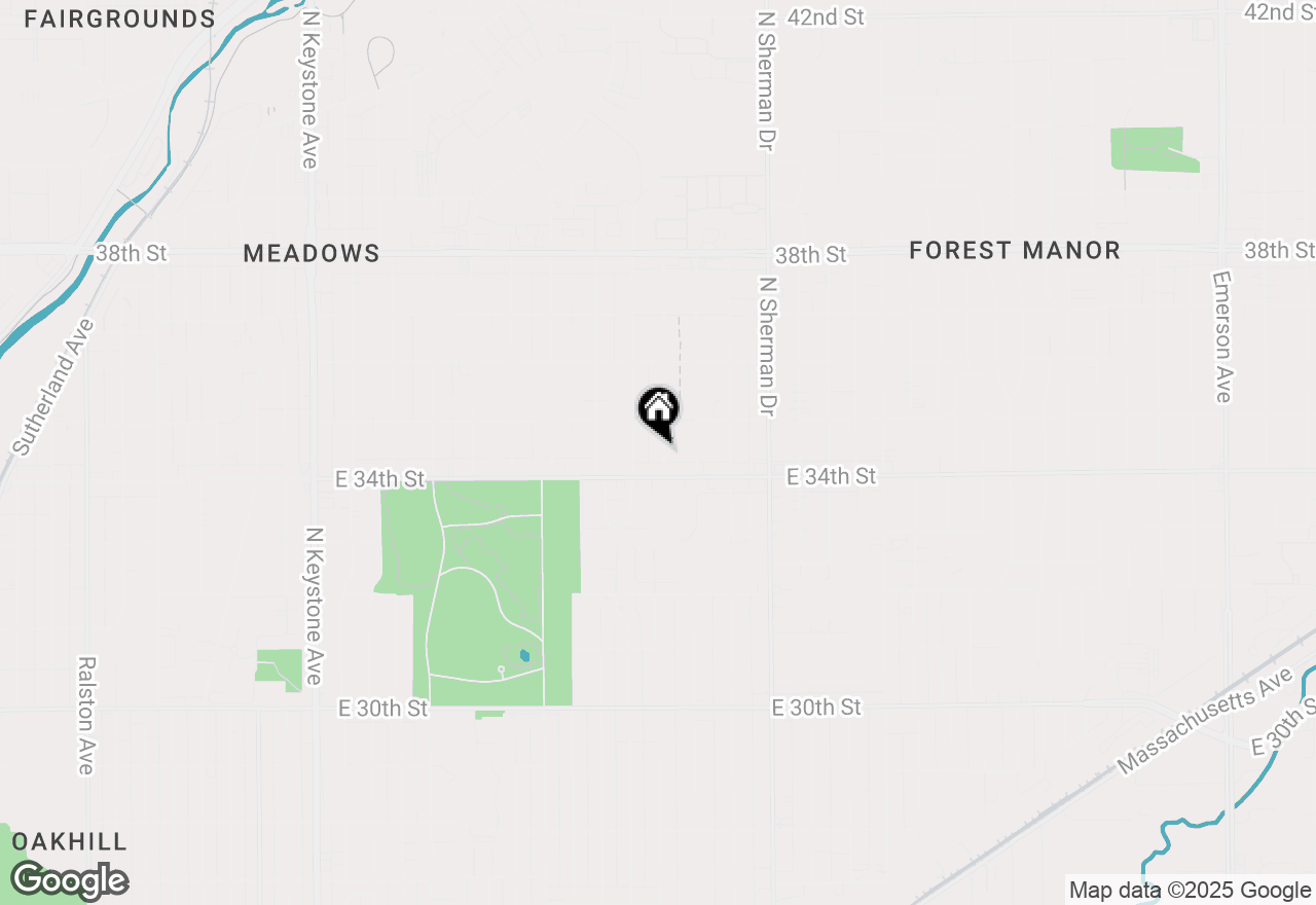 Map of 3426 N Olney Street, Indianapolis, IN 46218