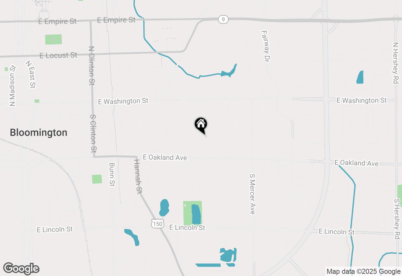 Map of 1609 E Taylor Street, Bloomington, IL 61701