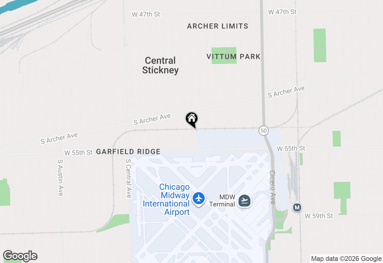 Map of 5210 W 54th Street, Chicago, IL 60638
