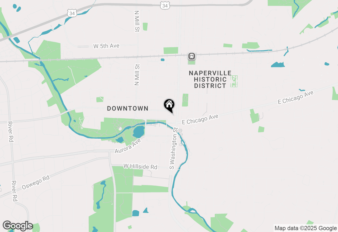 Map of 222 S Main Street, Naperville, IL 60540