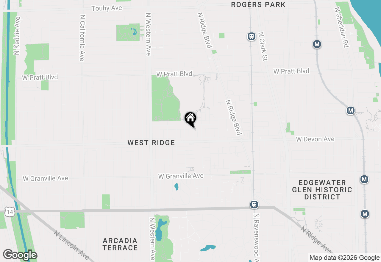 Map of 6436 N Hamilton Avenue #2C, Chicago, IL 60645