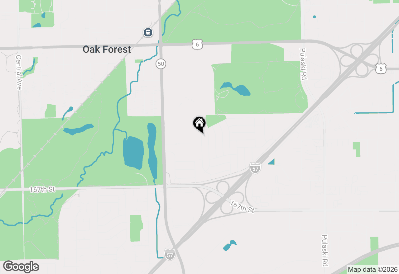 Map of 16412 George Drive, Oak Forest, IL 60452