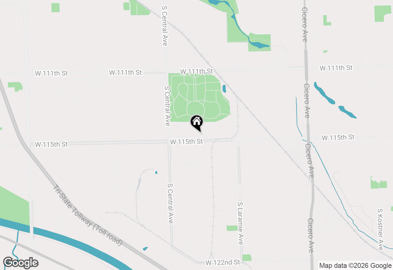 Map of 11432 Foxwoods Drive, Oak Lawn, IL 60453