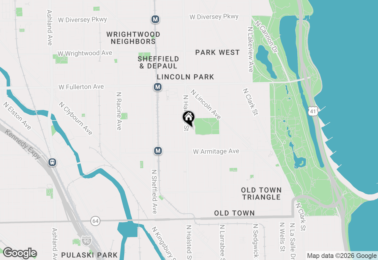 Map of 2117 N Halsted Street #PH, Chicago, IL 60614