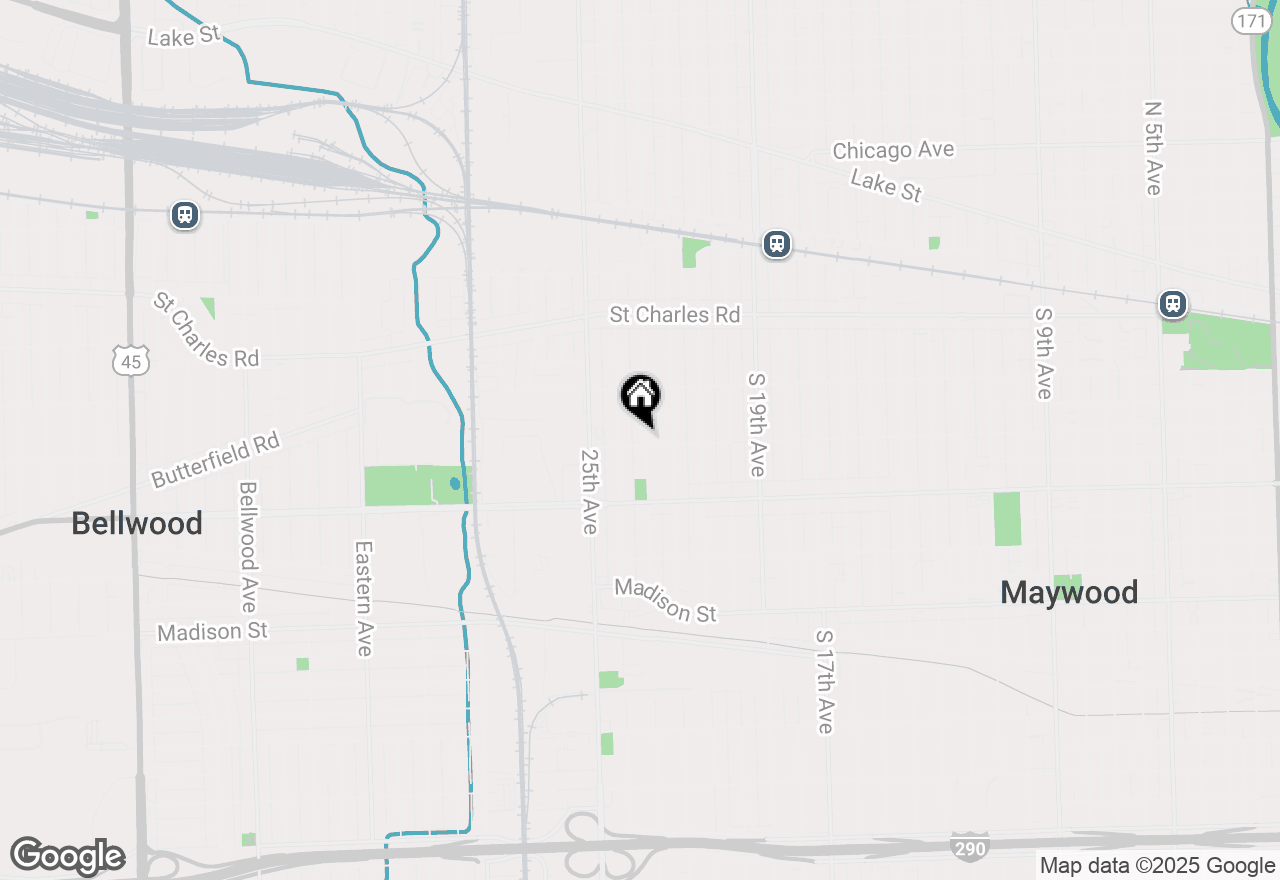 Map of 444 23rd Avenue, Bellwood, IL 60104