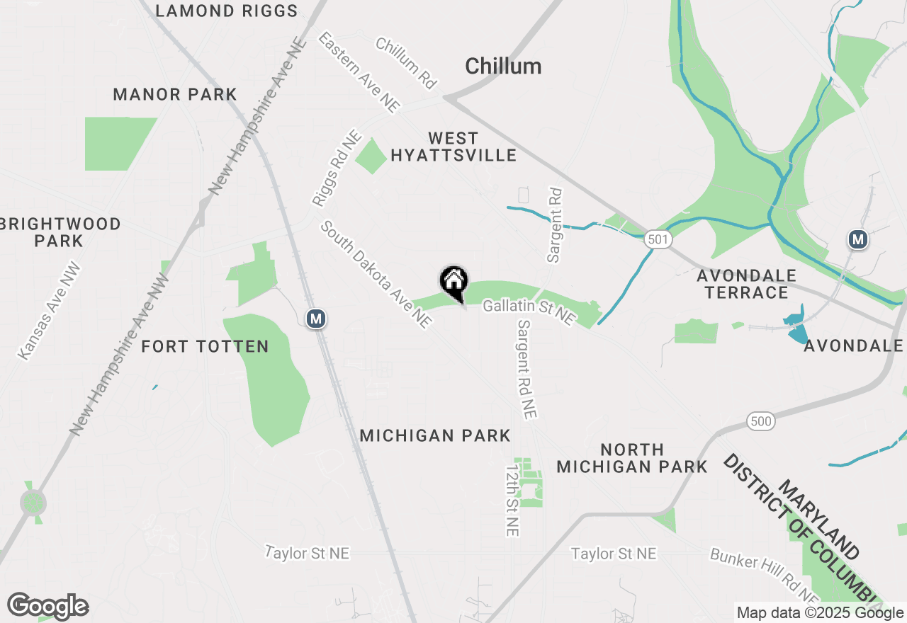 Map of 801 Gallatin Street Ne, Washington, DC 20017
