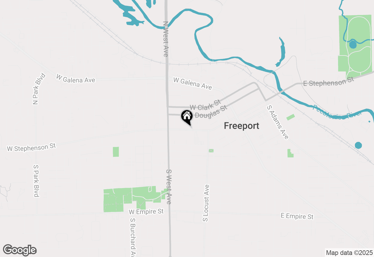 Map of 642 W Stephenson Street, Freeport, IL 61032
