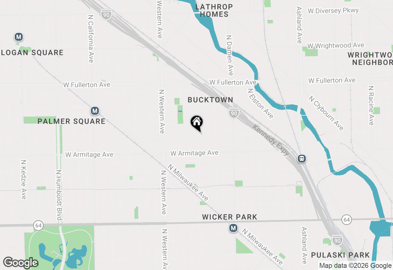 Map of 2062 N Leavitt Street #2, Chicago, IL 60647