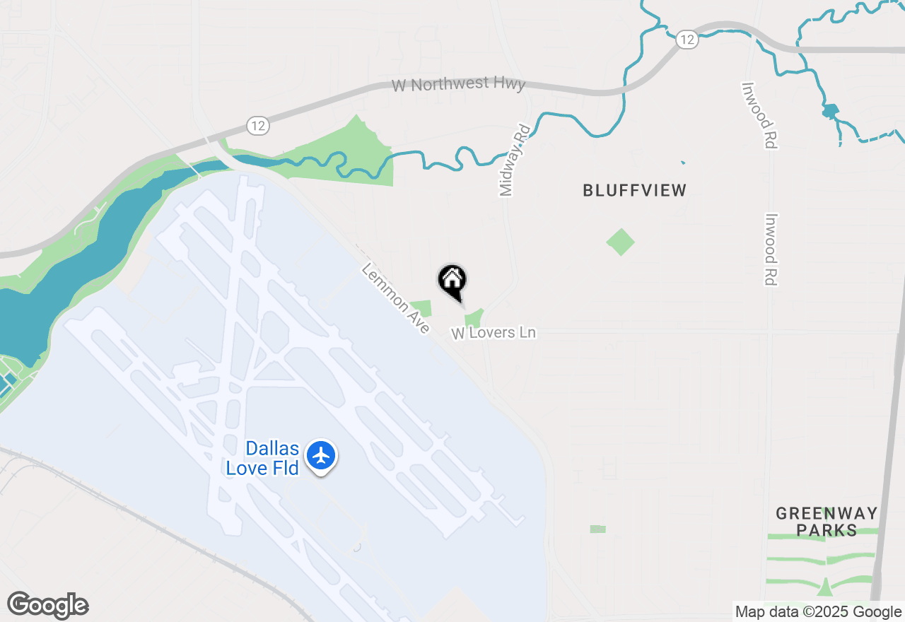 Map of 8204 Ridgelea Street, Dallas, TX 75209