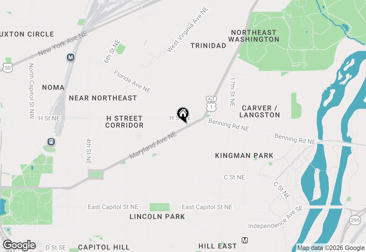 Map of 1334 Maryland Avenue Ne, Washington, DC 20002