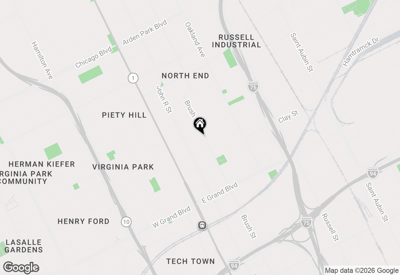 Map of 308 Mount Vernon Street, Detroit, MI 48202