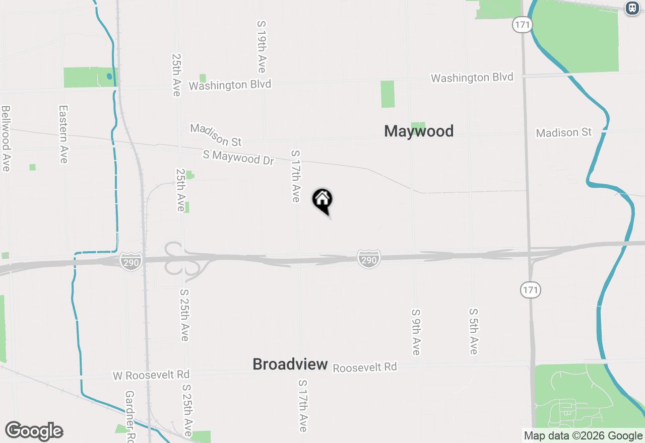 Map of 1442 S 15th Avenue, Maywood, IL 60153