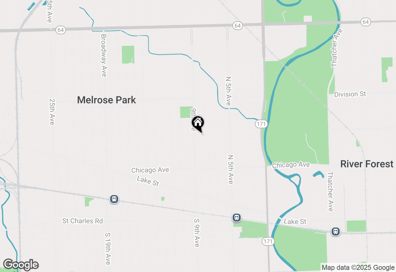 Map of 816 Augusta Street, Maywood, IL 60153