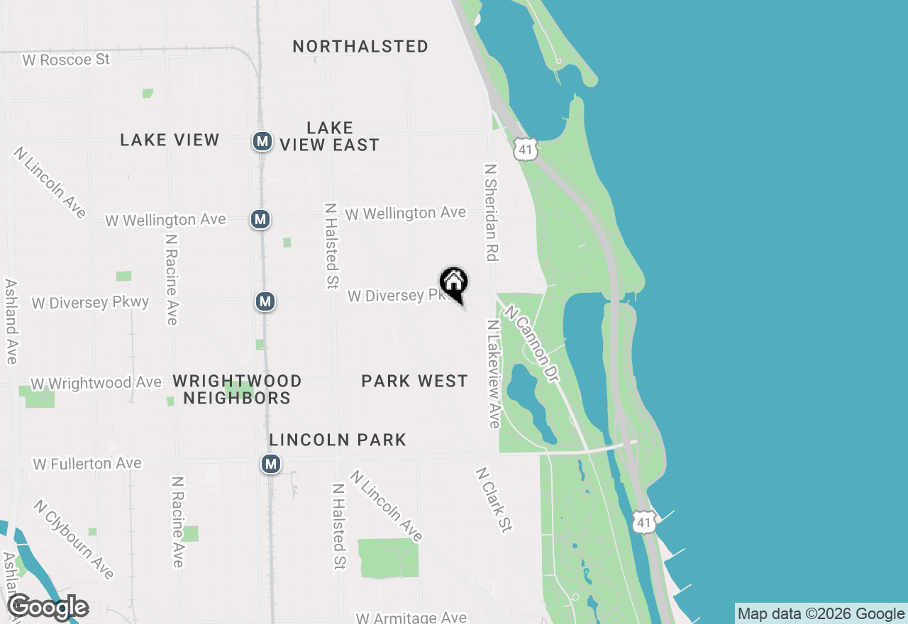 Map of 2745 N Hampden Court #1E, Chicago, IL 60614