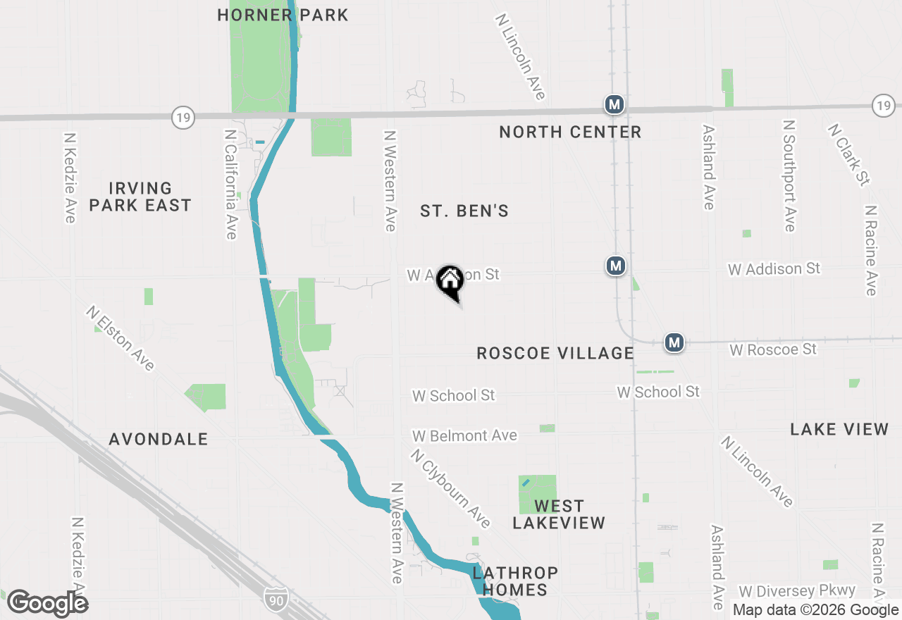 Map of 3504 N Bell Avenue, Chicago, IL 60618