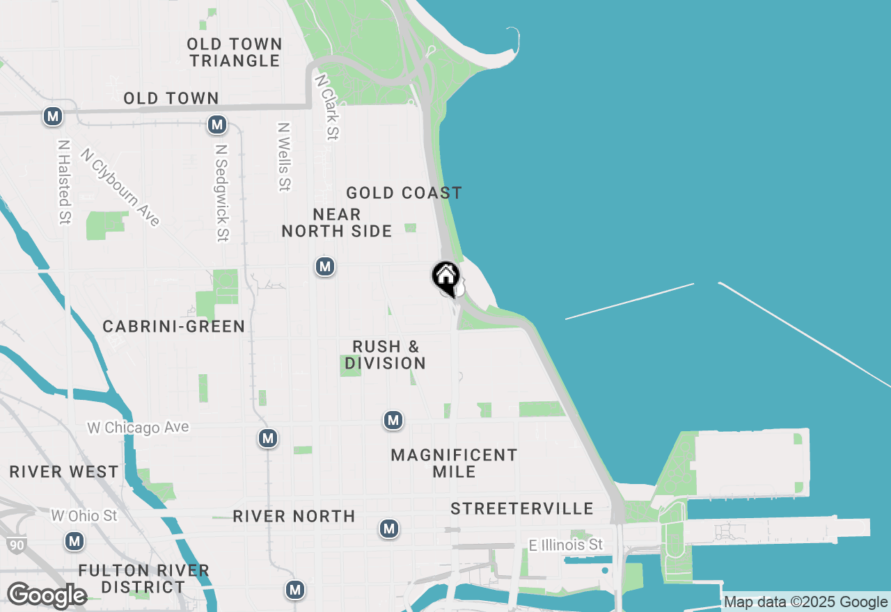 Map of 1040 N Lake Shore Drive #30D, Chicago, IL 60611