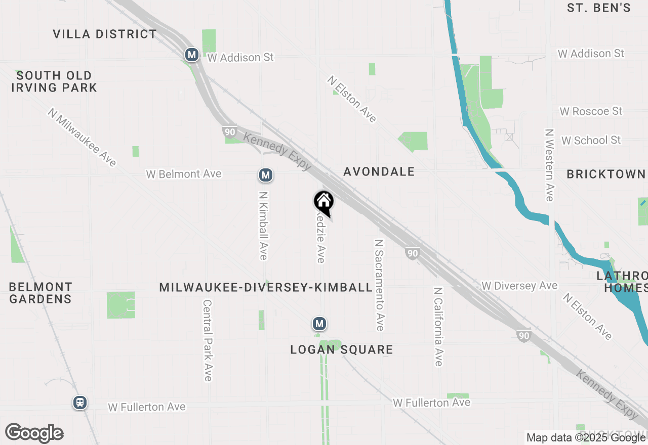 Map of 3011 N Kedzie Avenue #1ST, Chicago, IL 60618