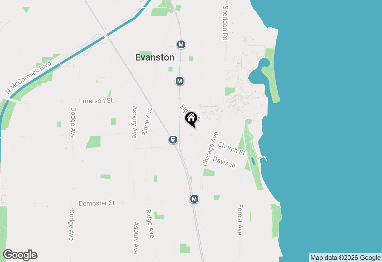 Map of 1706 Sherman Avenue #208, Evanston, IL 60201