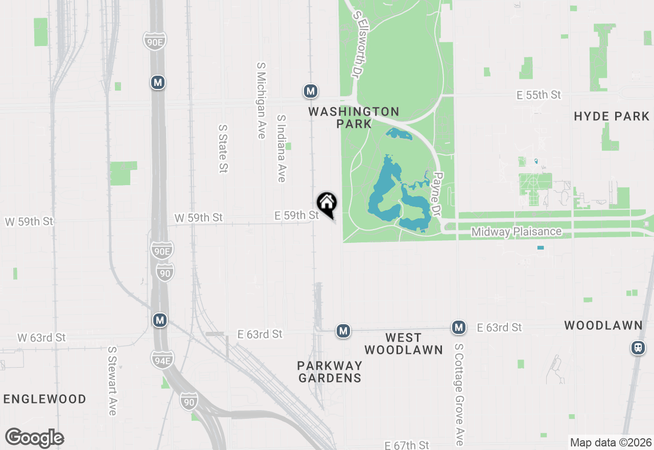 Map of 5921 S Calumet Avenue #1, Chicago, IL 60637