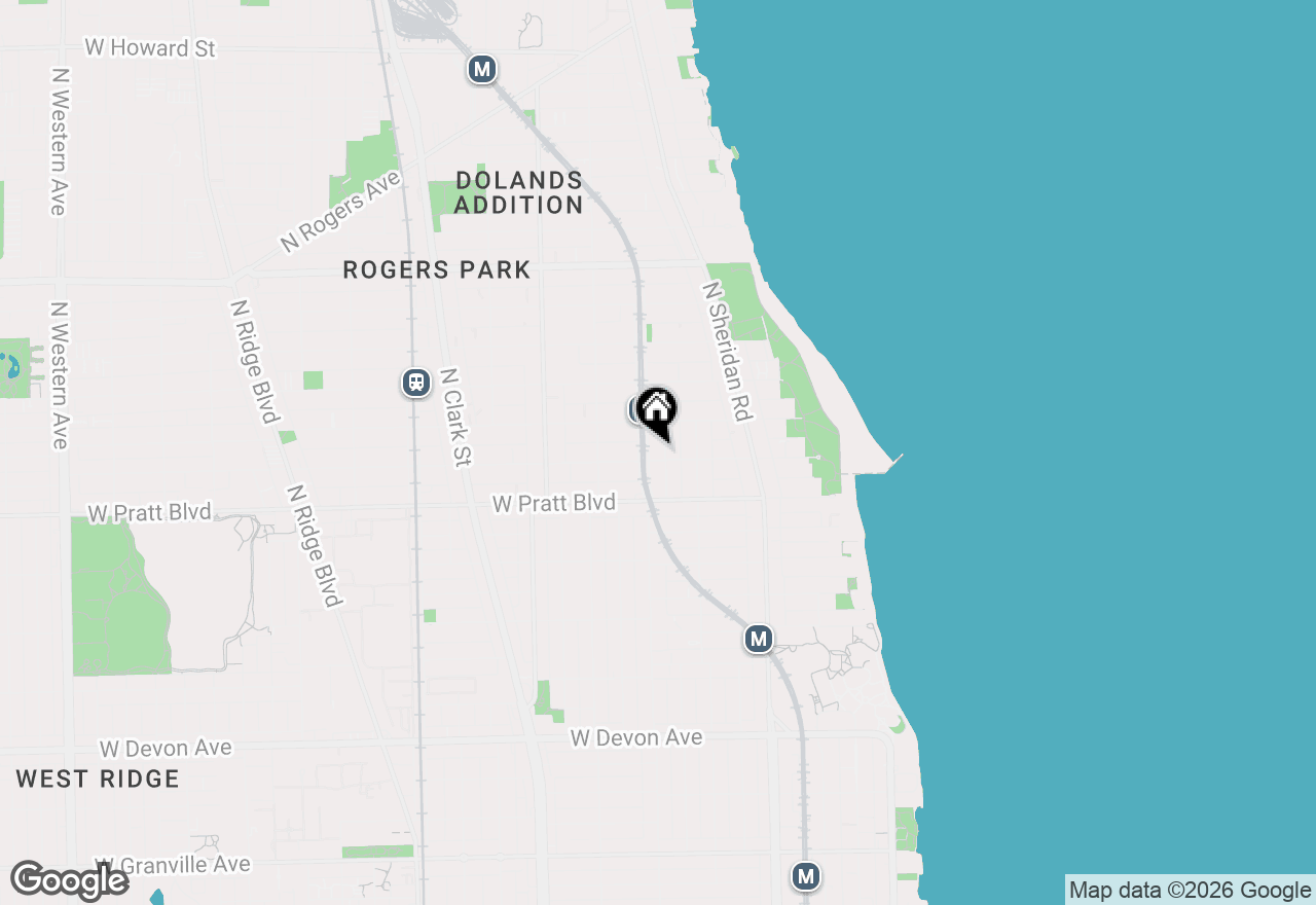 Map of 1336 W Farwell Avenue #2E, Chicago, IL 60626