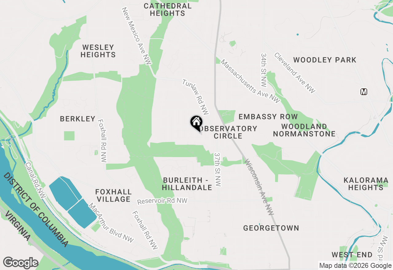 Map of 2217 38th Street Nw, Washington, DC 20007