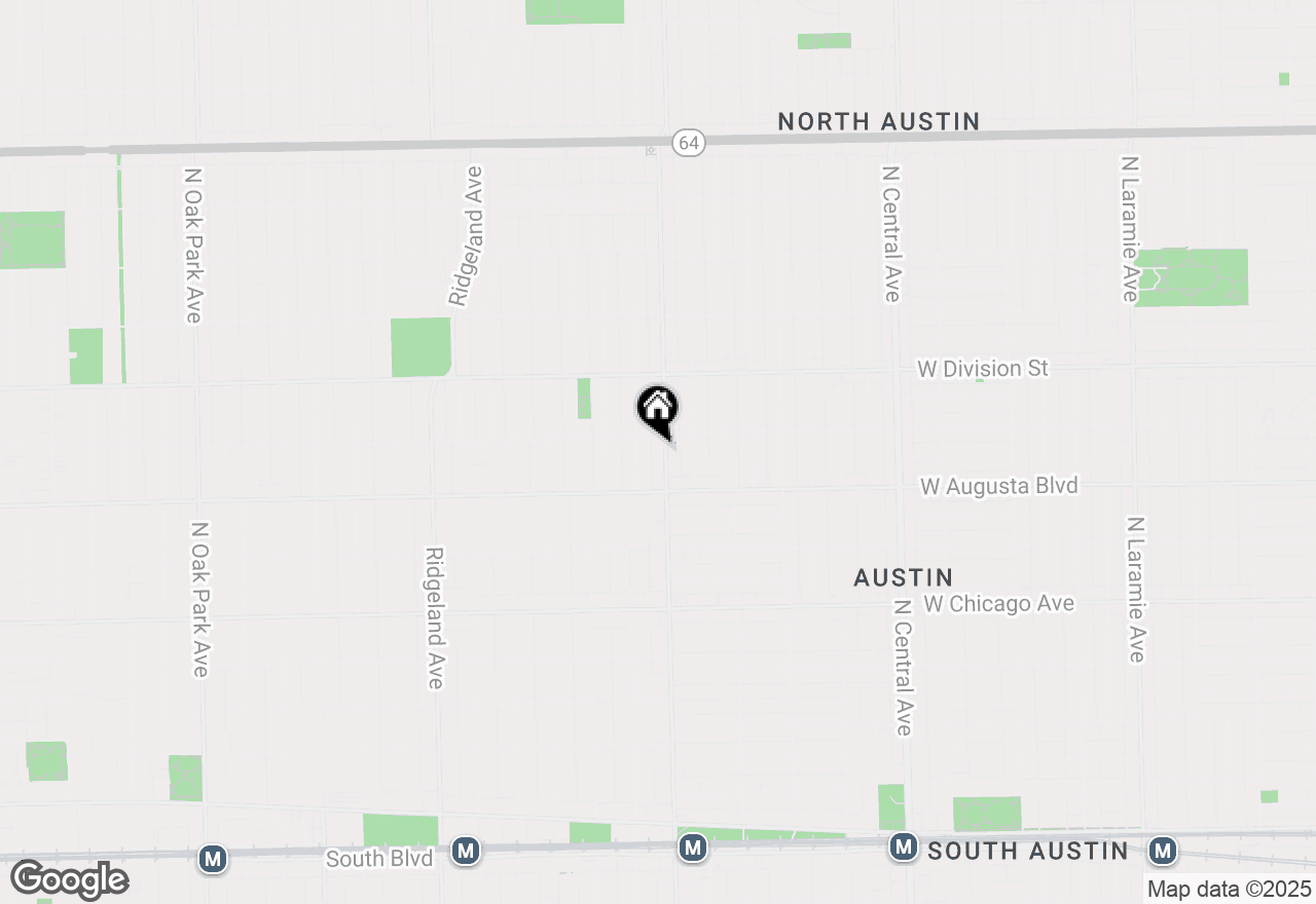 Map of 1034 N Austin Boulevard, Oak Park, IL 60302