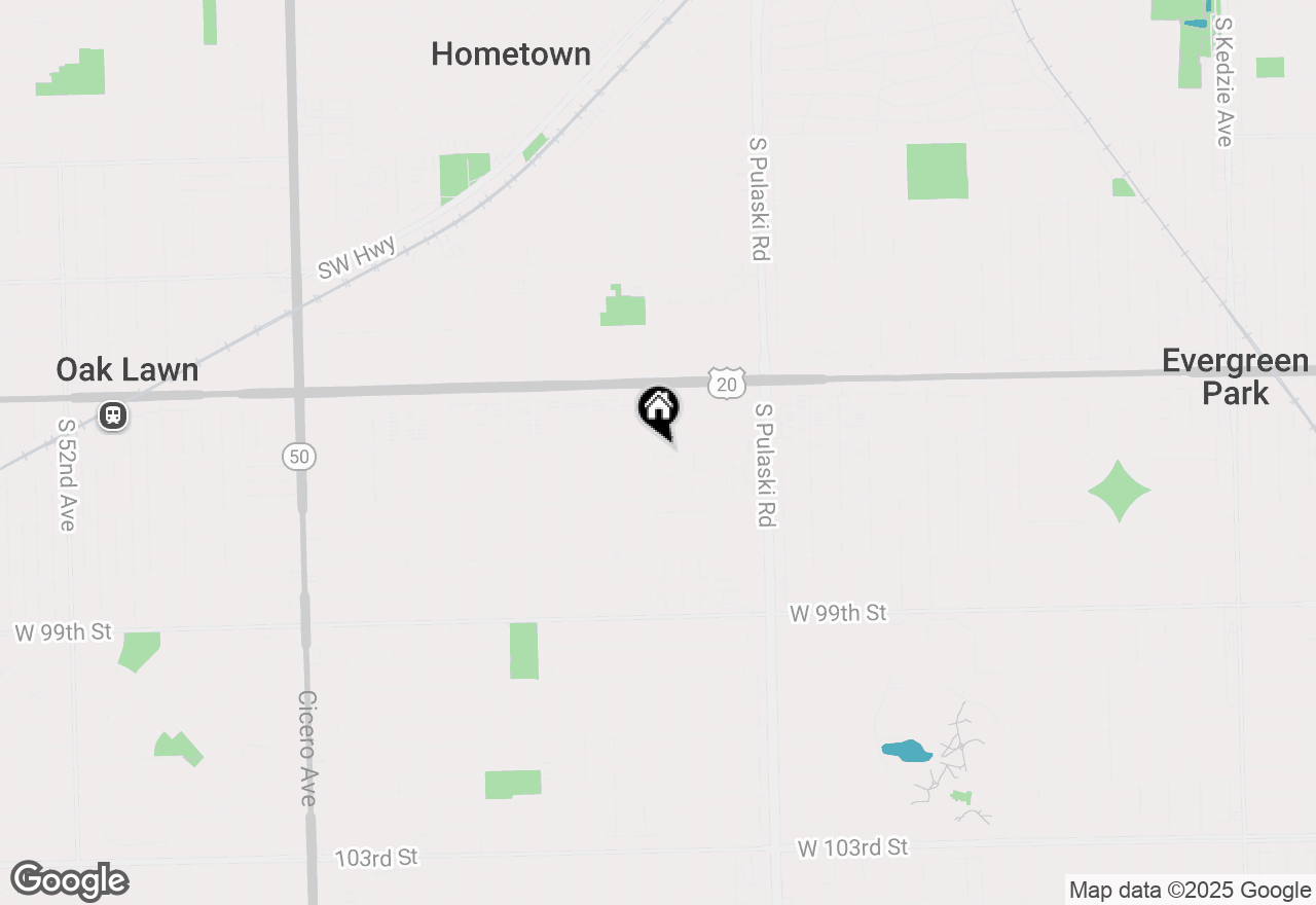 Map of 9605 S Keeler Avenue #1E, Oak Lawn, IL 60453