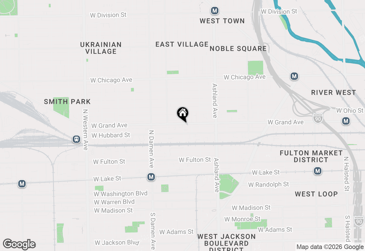 Map of 1801 W Grand Avenue #401, Chicago, IL 60622