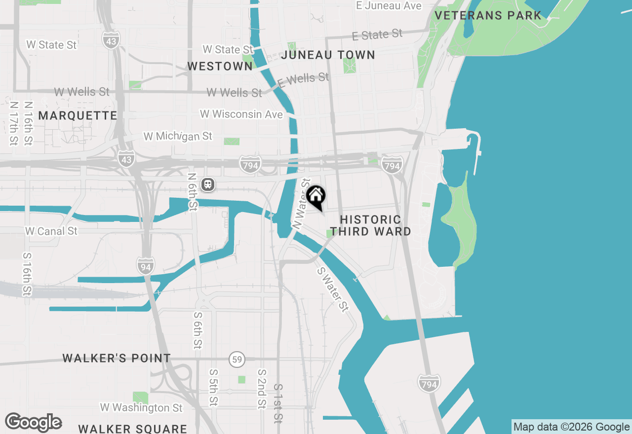 Map of 239 E Chicago St #210, Milwaukee, WI 53202