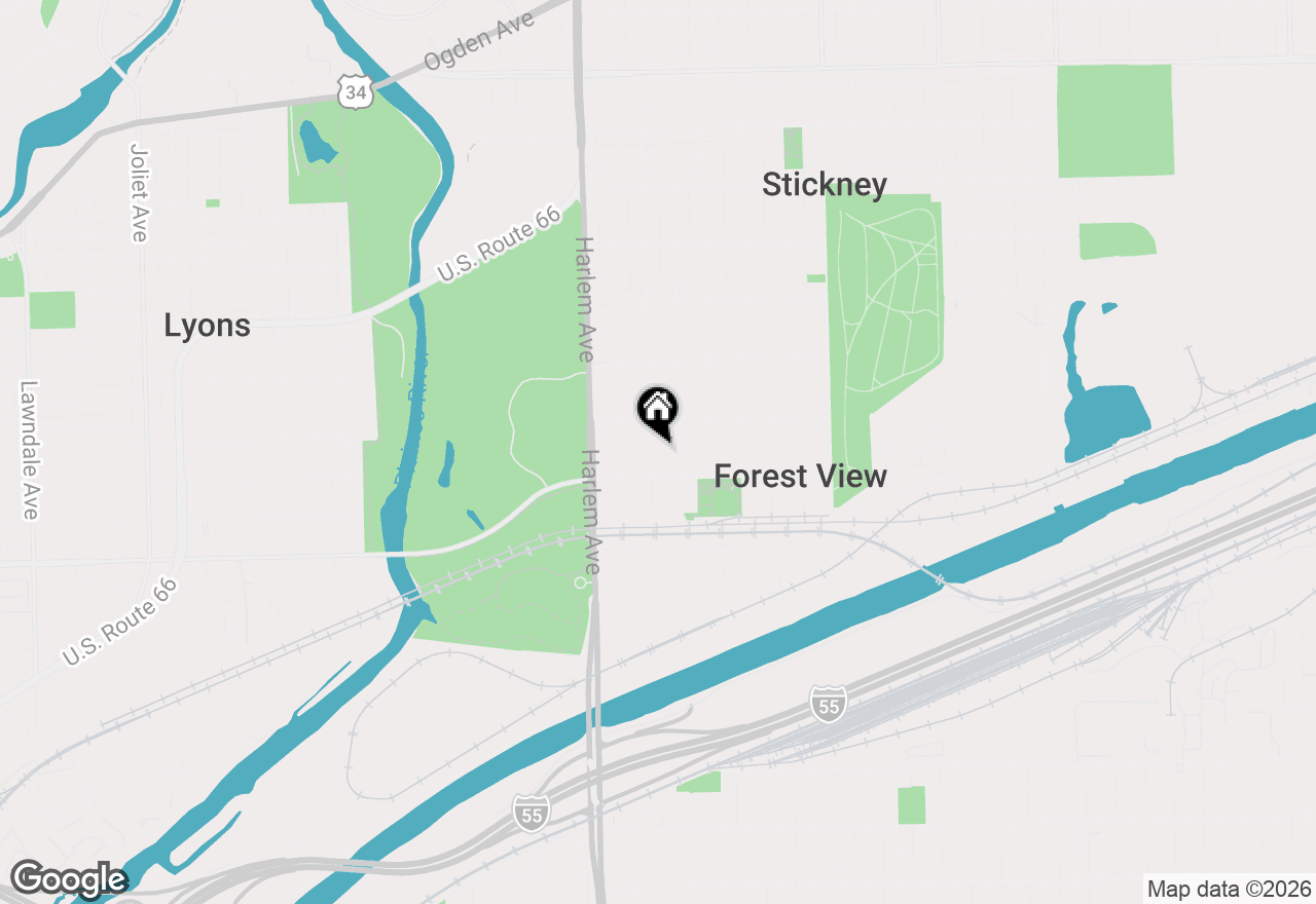 Map of 4521 S Wisconsin Avenue, Forest View, IL 60402
