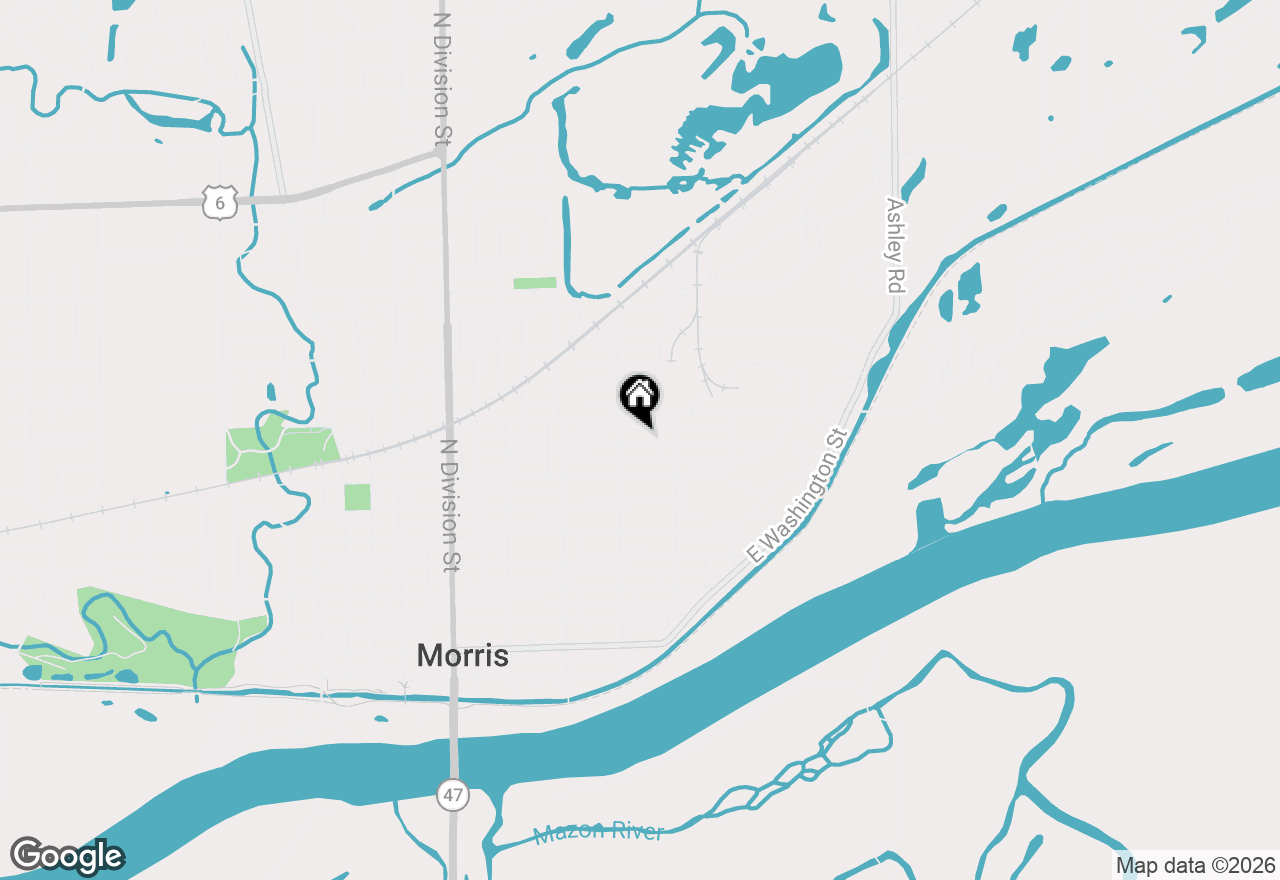 Map of 822 Douglas Street, Morris, IL 60450