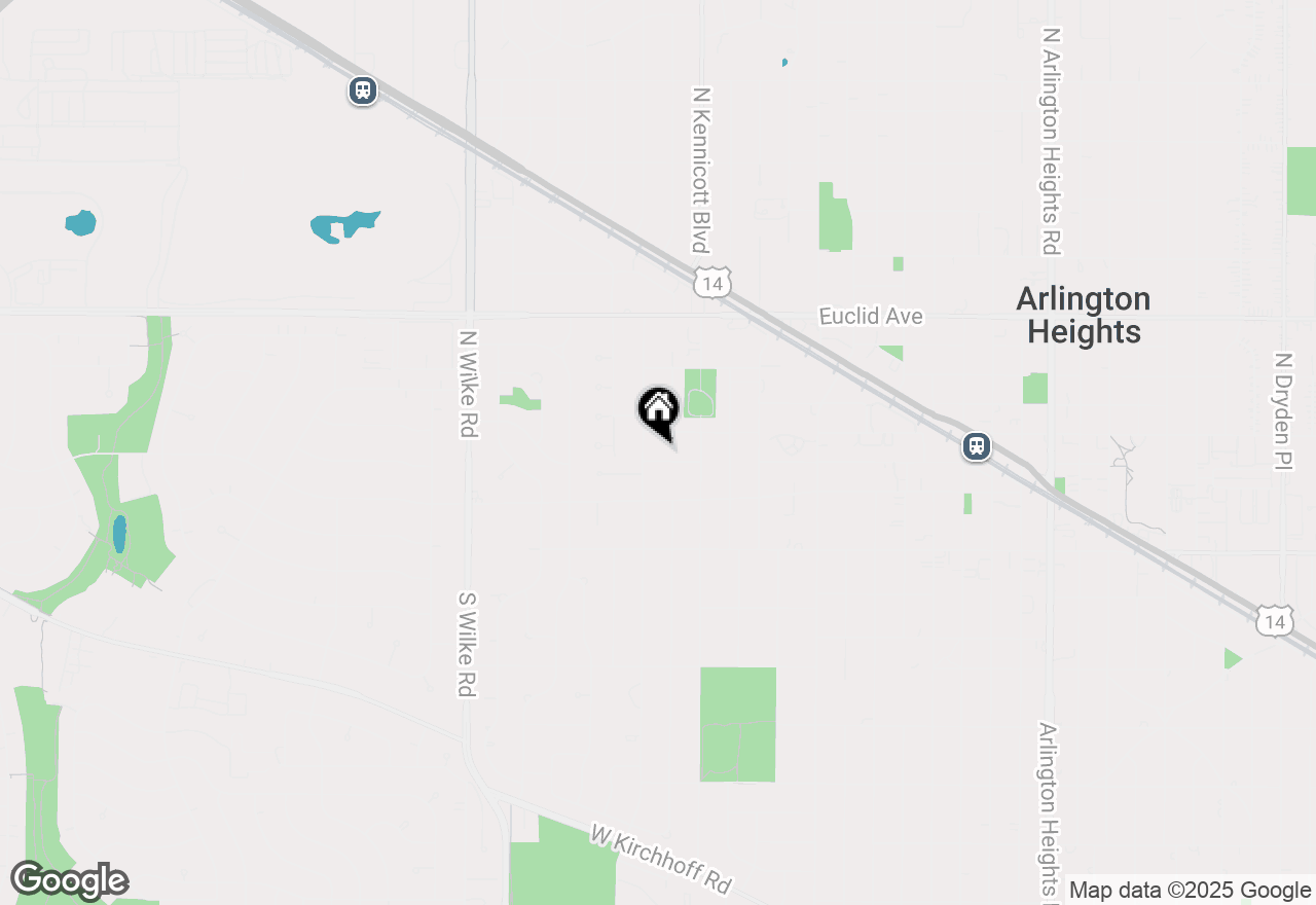 Map of 1106 W Wing Street, Arlington Heights, IL 60005