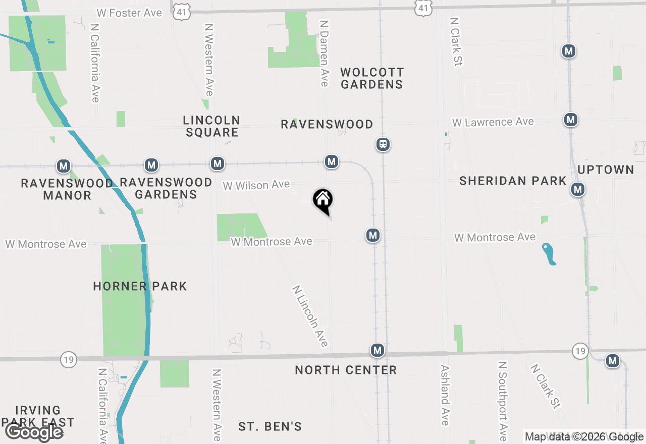 Map of 4442 N Damen Avenue #3E, Chicago, IL 60625