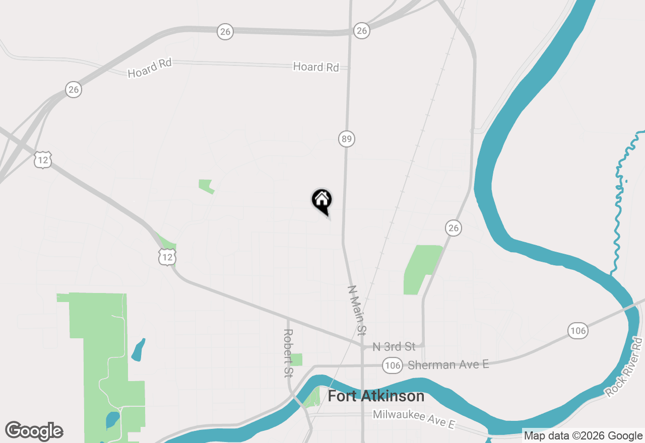 Map of 315 Hillcrest Dr, Fort Atkinson, WI 53538