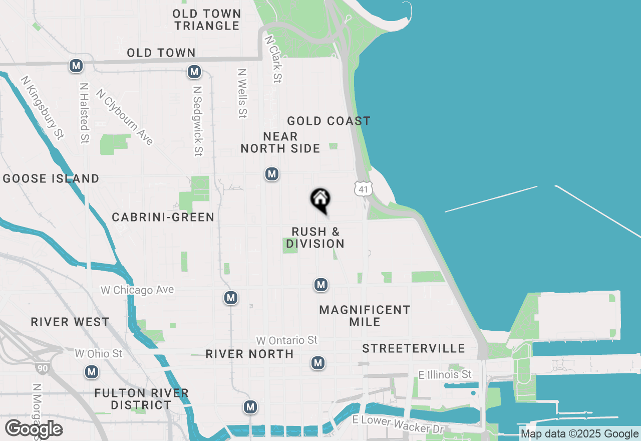 Map of 2 E Oak Street #3804, Chicago, IL 60611