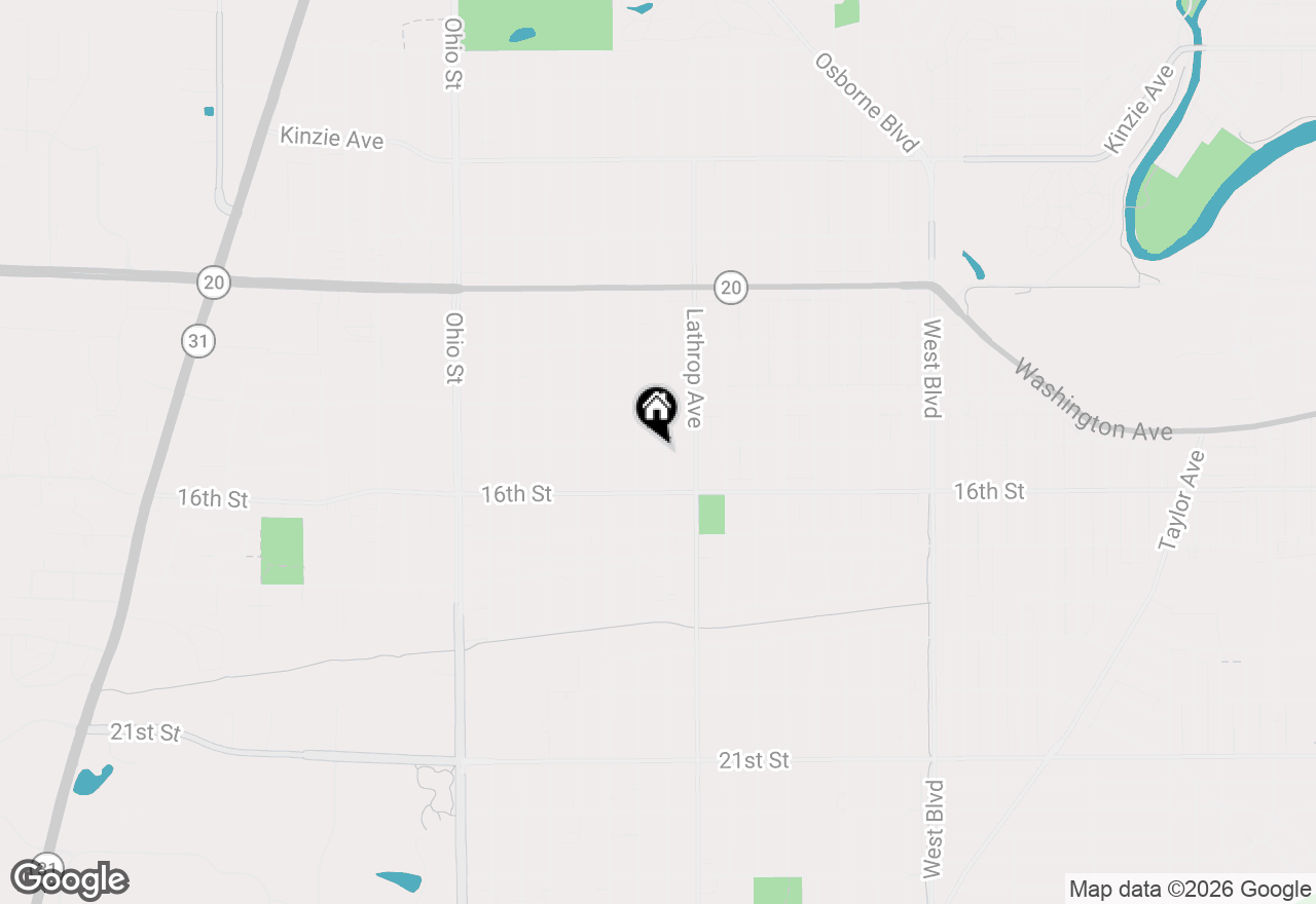 Map of 1504 Russet St, Racine, WI 53405