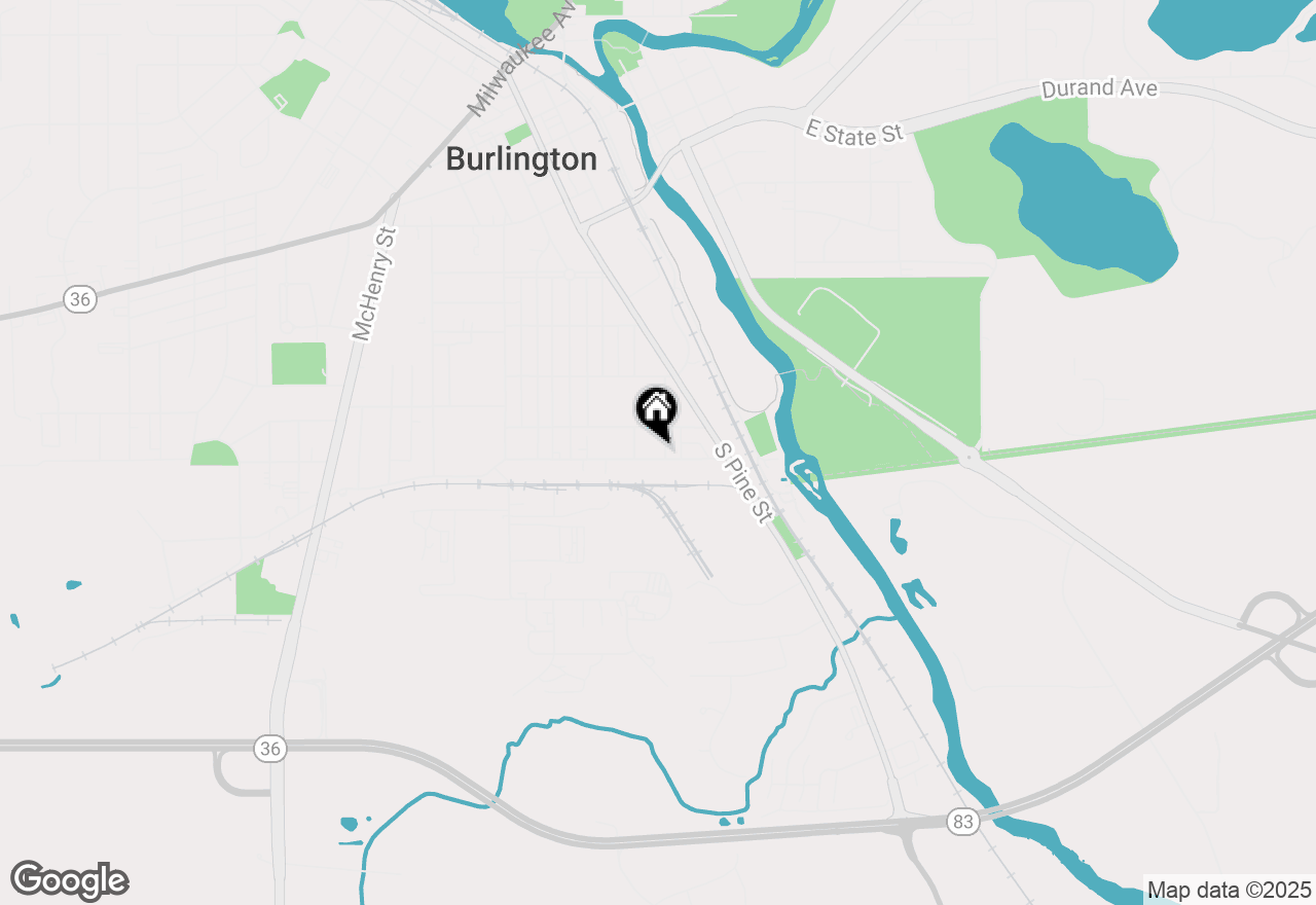 Map of 324 E Market St, Burlington, WI 53105