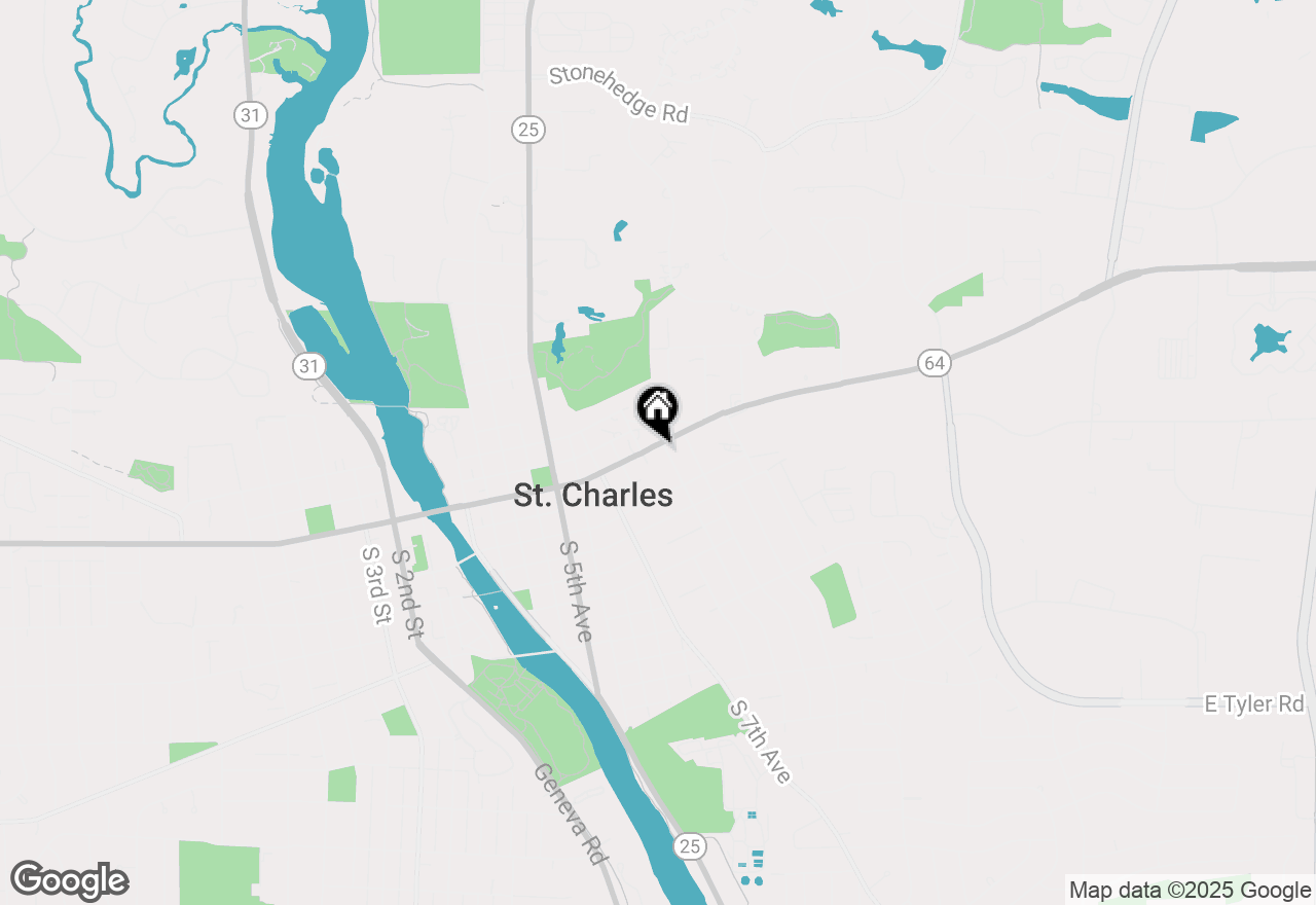 Map of 911 E Main Street, St. Charles, IL 60174