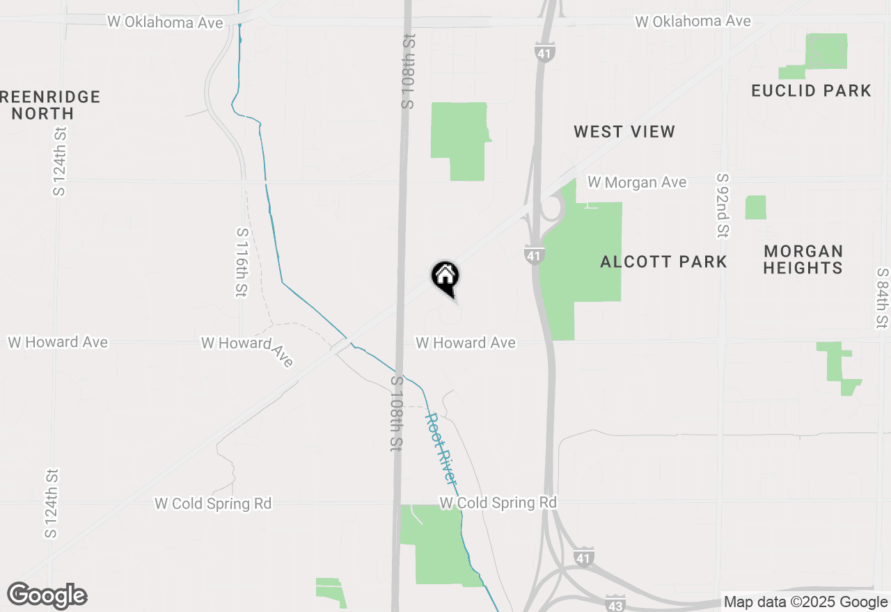 Map of 3845 S Oakridge Ct, Greenfield, WI 53228