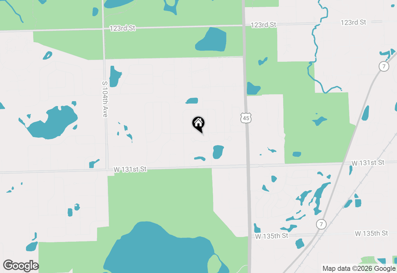 Map of 9815 W Creek Road #B1, Palos Park, IL 60464