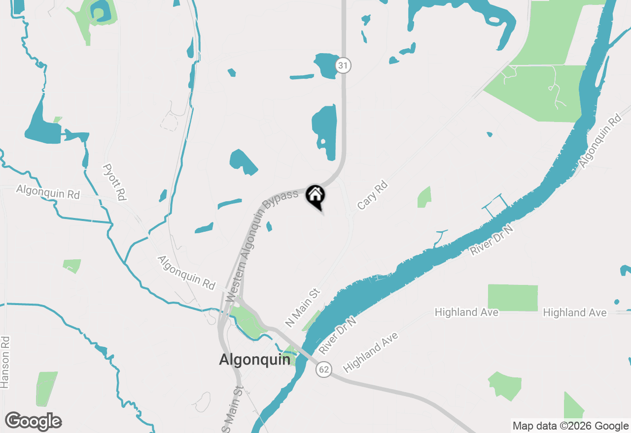 Map of 108 Arrowhead Drive, Algonquin, IL 60102