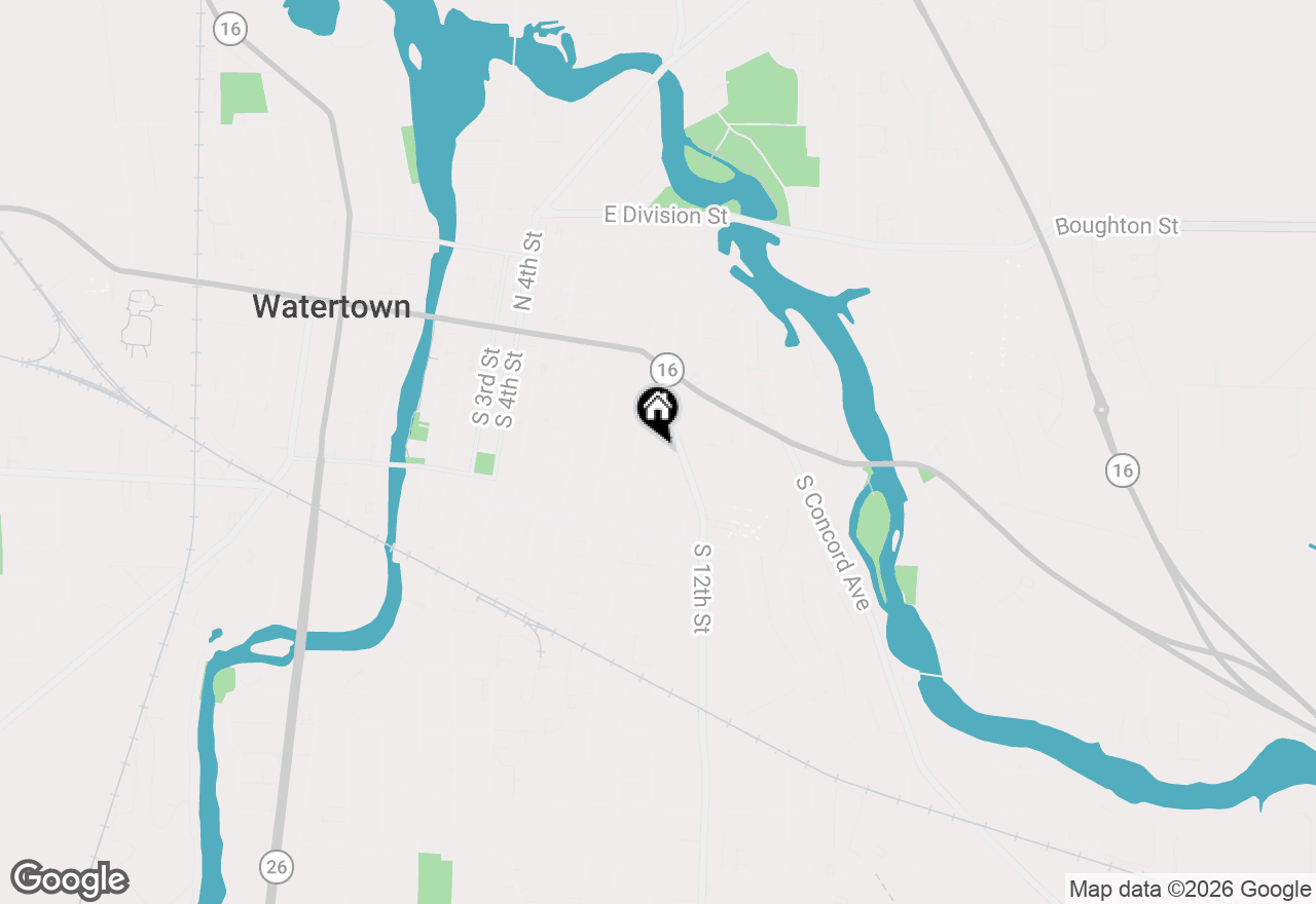 Map of 412 S 10th St, Watertown, WI 53094