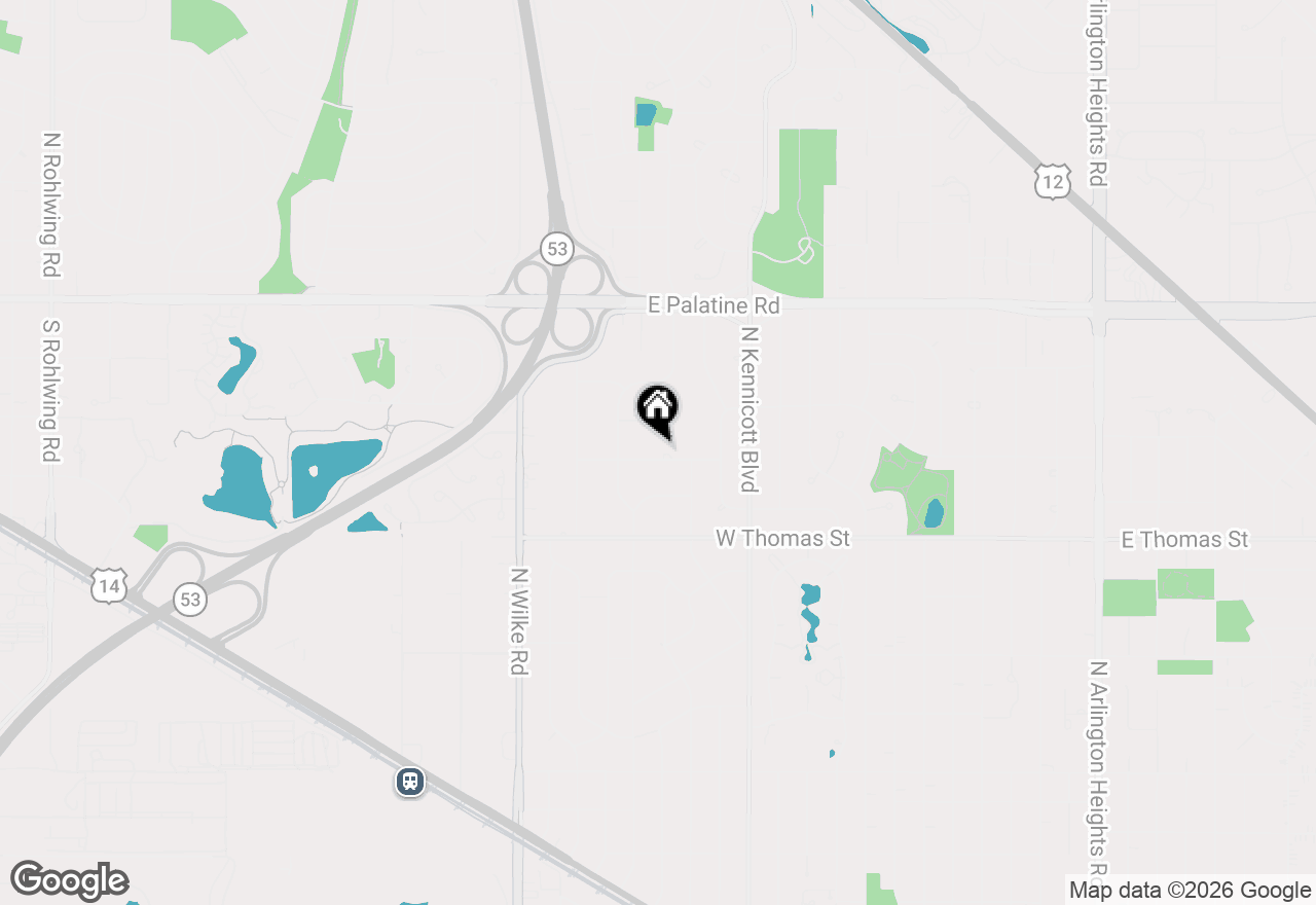Map of 1418 W Maude Avenue, Arlington Heights, IL 60004