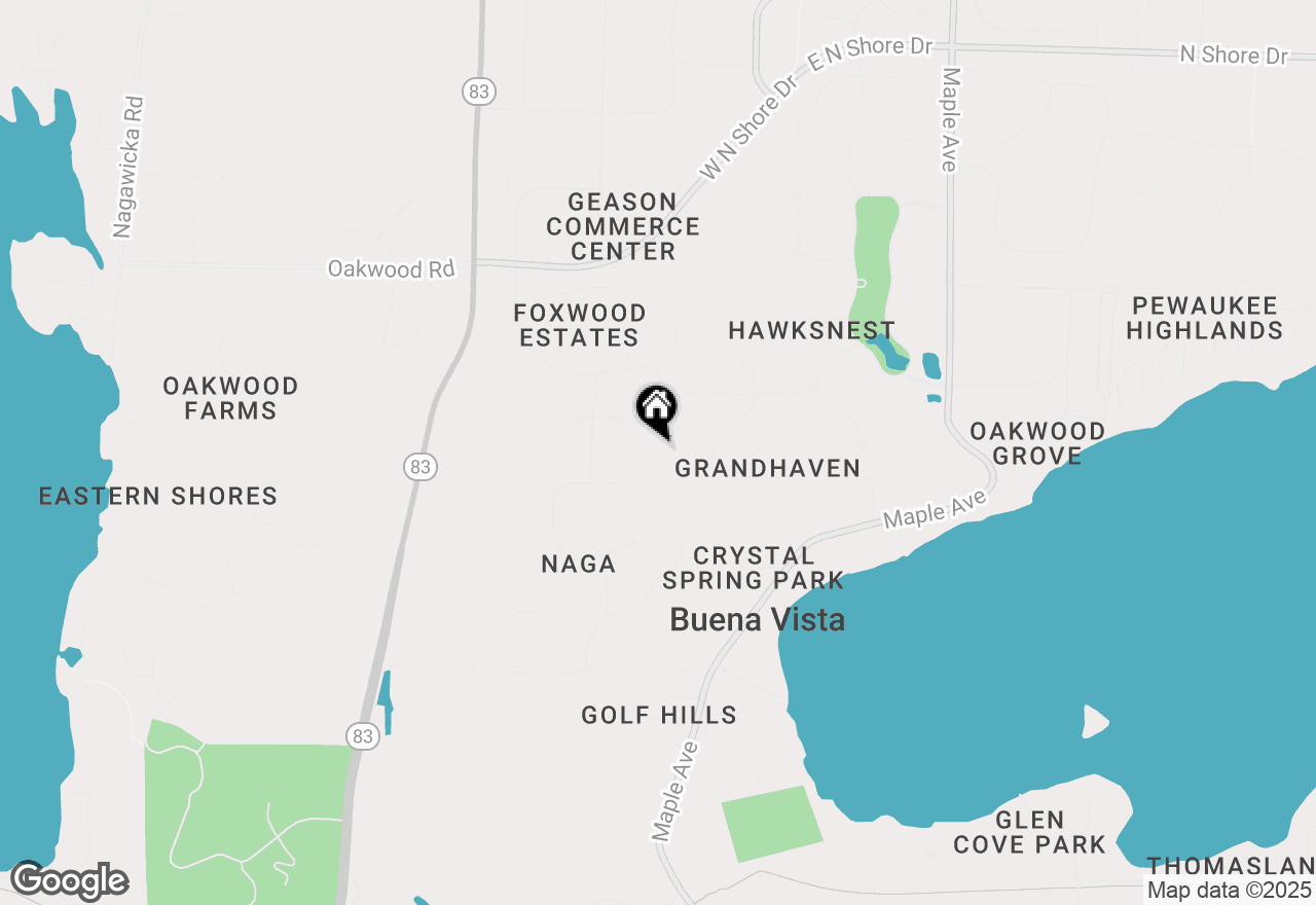 Map of W305N2779 Foxwood Ct, Pewaukee, WI 53072