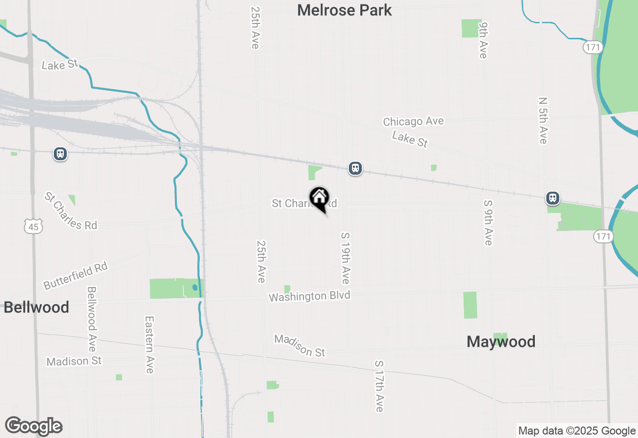 Map of 125 S 21st Avenue, Maywood, IL 60153