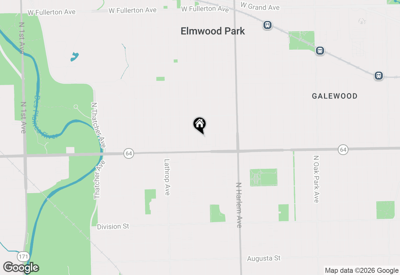 Map of 1638 N 74th Avenue, Elmwood Park, IL 60707