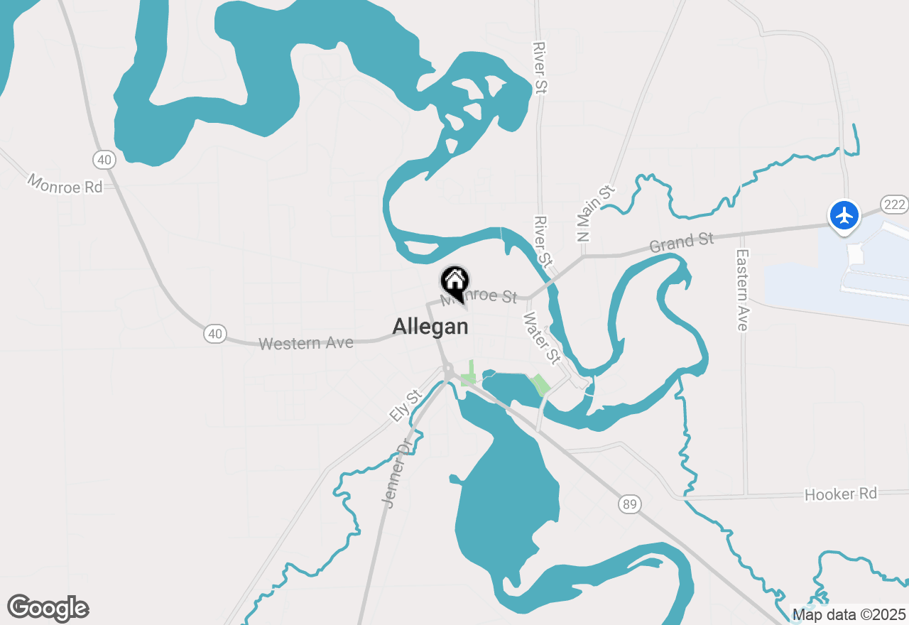 Map of 318 Cutler Street, Allegan, MI 49010