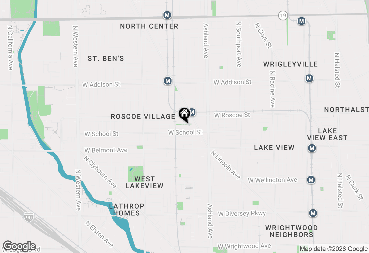 Map of 1727 W Henderson Street, Chicago, IL 60657